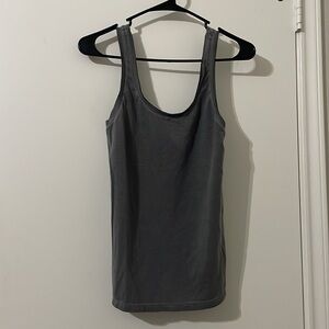 Nike Gray Fitted Sleeveless Tank Top Size XS
